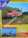 Book cover of DB-Lokomotiven und Triebwagen - Stand: 1. Juli 2003, Stationierungen aller Triebfahrzeuge der Deutschen Bahn by FRISTER, Thomas (ed.)